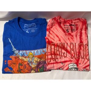 Lot of 2 Masters of the Universe & Rick Morty Graphic T-Shirts Small NWOT